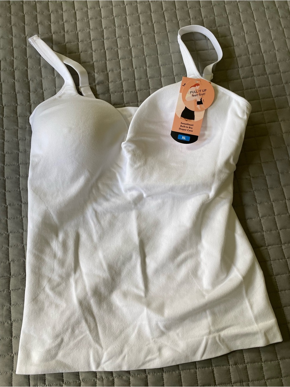 Shapermint White Shaping Camisole with Built-In Bra